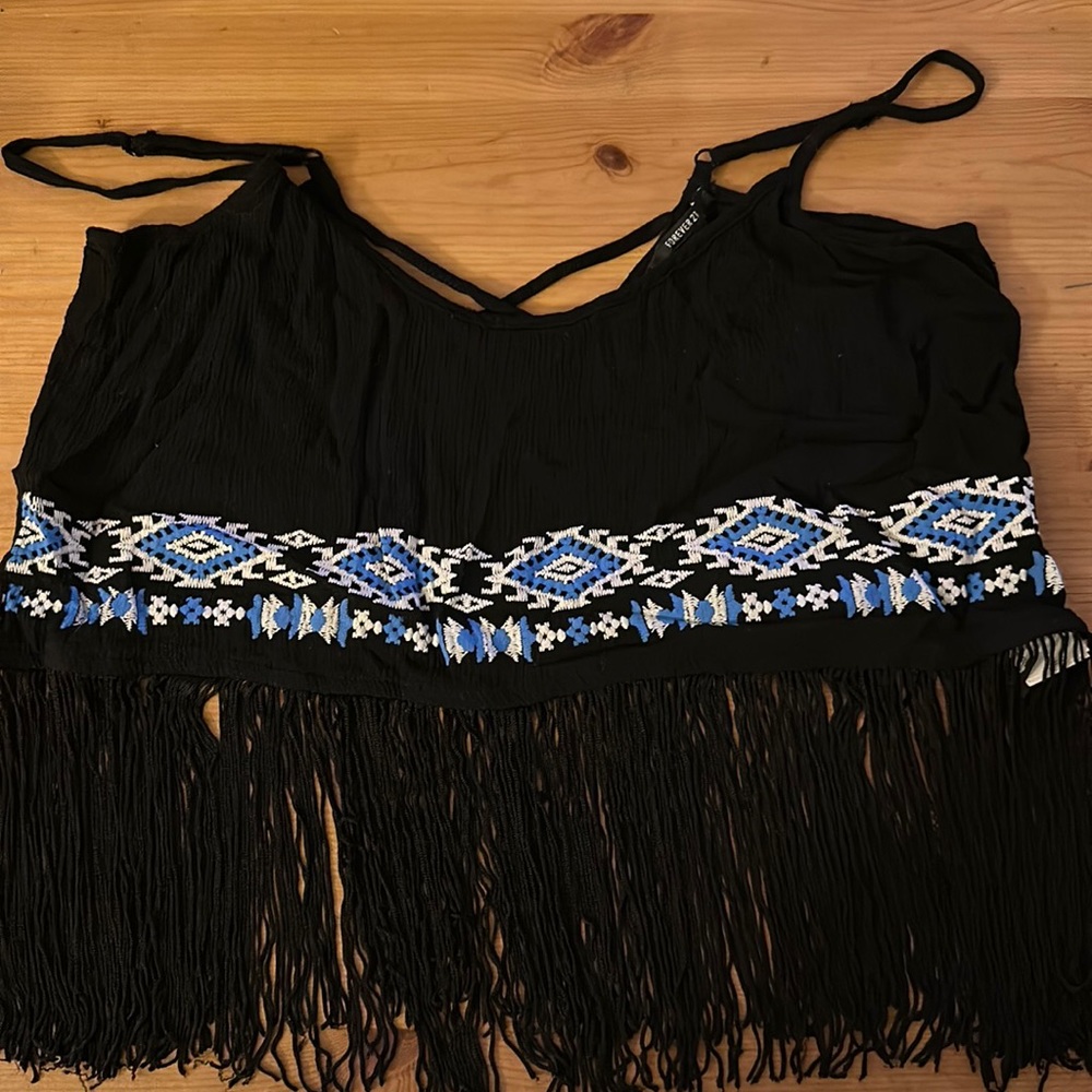 Forever 21 Fringe Crop Top